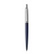 Golyóstoll, 0,7 mm, ezüst színű klip, royal kék tolltest, PARKER, "Royal Jotter", kék