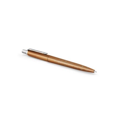 Golyóstoll, 0,7 mm, ezüst színű klip, mintás tolltest, PARKER, "Royal Jotter Róma", kék