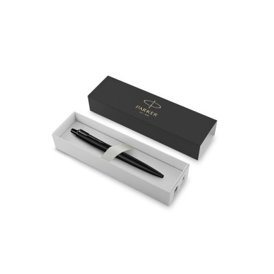 Golyóstoll, 0,7 mm, nyomógombos, fekete színű klip, matt fekete tolltest, PARKER, "Royal Jotter XL", kék