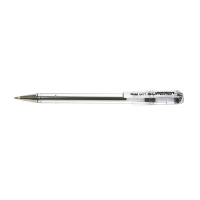 Golyóstoll, 0,35 mm, kupakos, PENTEL "Superb BK77", fekete