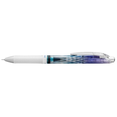 Zseléstoll, 0,25 mm, nyomógombos, PENTEL "EnerGel BLN75 Kiriko, Lattice", kék