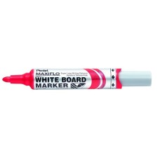 Táblamarker, 2,5 mm, kúpos, PENTEL "Maxiflo MWL5M", piros