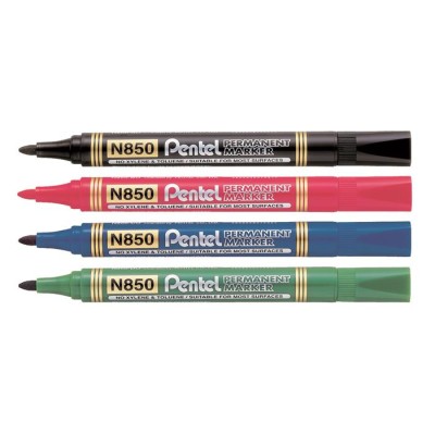 Alkoholos marker, 1,5 mm, kúpos, PENTEL "N850", fekete
