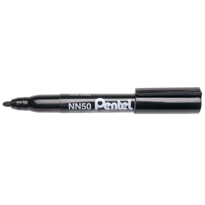 Alkoholos marker, 1,3 mm, kúpos, PENTEL "NN50", fekete