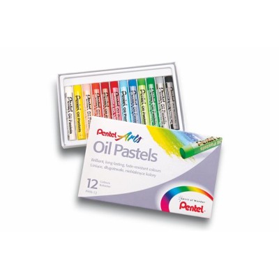 Olajpasztell kréta, PENTEL, "Arts", 12 különböző szín