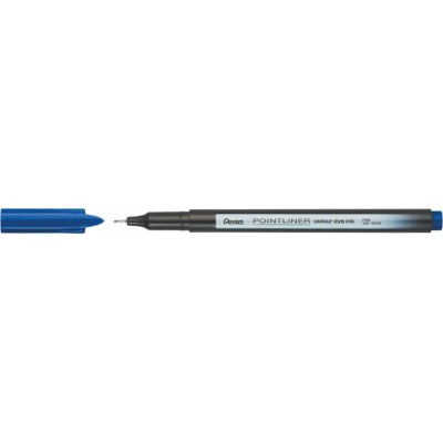Tűfilc, 0,4 mm, PENTEL "Pointliner", sötétkék
