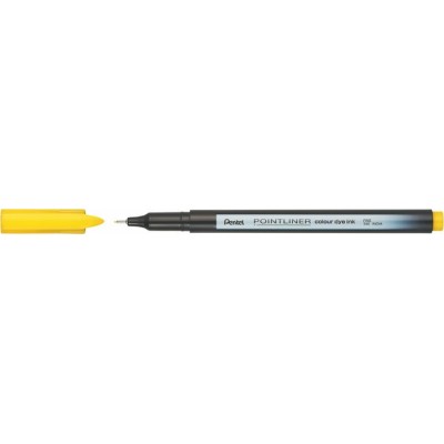 Tűfilc, 0,4 mm, PENTEL "Pointliner", citromsárga