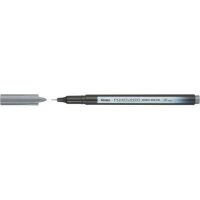 Tűfilc, 0,4 mm, PENTEL "Pointliner", szürke