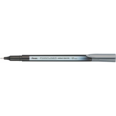 Tűfilc, 0,4 mm, PENTEL "Pointliner", szürke