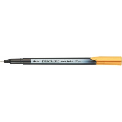 Tűfilc, 0,4 mm, PENTEL "Pointliner", okkersárga