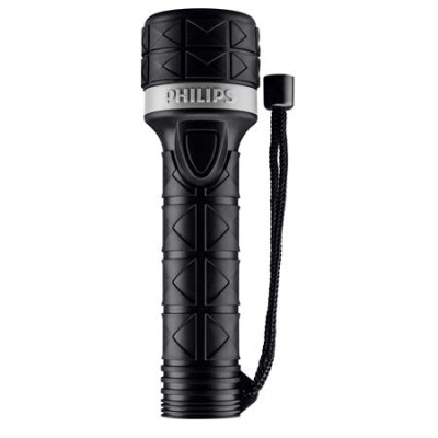 Elemlámpa, LED, 2xAA, gumi borítás, PHILIPS