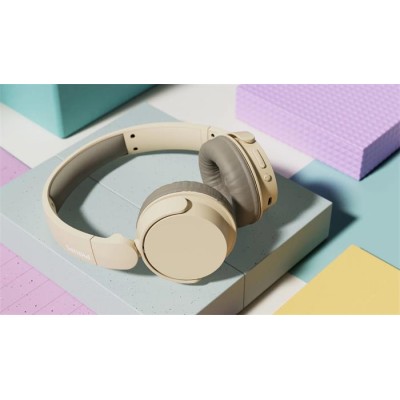 Fejhallgató, vezeték nélküli, Bluetooth 5.3, PHILIPS "TAH3209", bézs