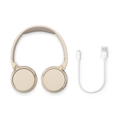 Fejhallgató, vezeték nélküli, Bluetooth 5.3, PHILIPS "TAH3209", bézs