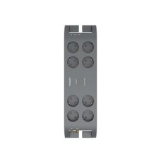 Elosztósor, 8 csatlakozóaljzat, túlfeszültség-védelemmel, 2 m kábel, PHILIPS, sötétszürke