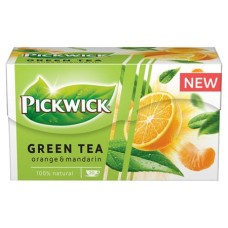 Zöld tea, 20x1,5 g, PICKWICK, narancs-mandarin