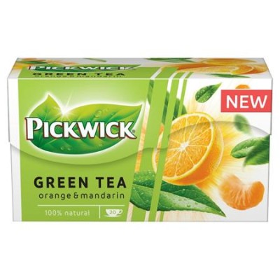Zöld tea, 20x1,5 g, PICKWICK, narancs-mandarin