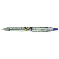 Golyóstoll, 0,27 mm, nyomógombos, PILOT "B2P EcoBall", kék