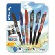 Rollertoll készlet, 0,35 mm, nyomógombos, PILOT "Frixion Ball"/"Frixion Ball Plus", 3különböző szín+One Piece matrica