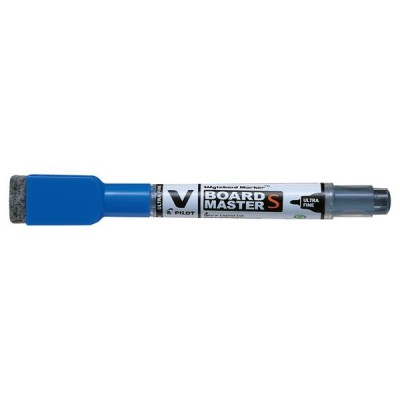 Táblamarker, törlőkupakkal, 0,8 mm, UF, kúpos, PILOT "V-Board Master S", kék