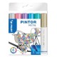 Dekormarker készlet, 1,4 mm, PILOT "Pintor M" 6 különböző metál szín