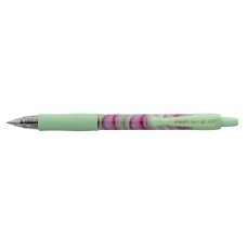 Zseléstoll, 0,32 mm, nyomógombos, zöld tolltest, PILOT "G-2 Flow", kék