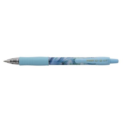 Zseléstoll, 0,32 mm, nyomógombos, kék tolltest, PILOT "G-2 Flow", kék