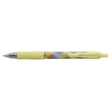 Zseléstoll, 0,32 mm, nyomógombos, sárga tolltest, PILOT "G-2 Flow", kék