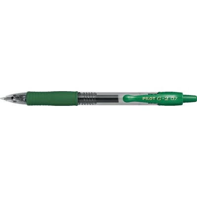 Zseléstoll, 0,32 mm, nyomógombos, PILOT "G-2", zöld