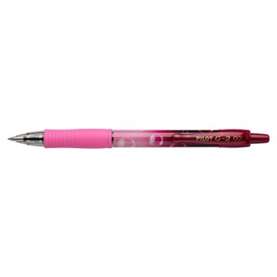 Zseléstoll, 0,32 mm, nyomógombos, PILOT "G-2 Pink Bubble", kék