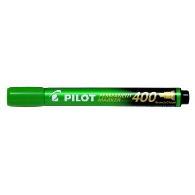 Alkoholos marker, 1,5-4 mm, vágott, PILOT "Permanent Marker 400", zöld