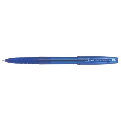 Golyóstoll, 0,22 mm, kupakos, PILOT "Super Grip G", kék