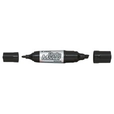 Alkoholos marker, 4/4,8-7 mm, kétvégű, PILOT "Twin Jumbo", fekete