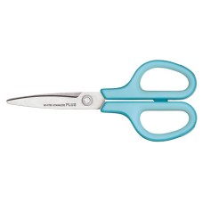 Olló, általános, 17,5 cm, PLUS "Fitcut Curve", világoskék