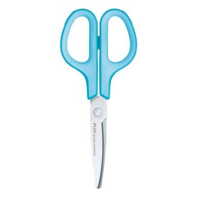 Olló, általános, balkezes, 17,5 cm, PLUS "Fitcut Curve", világoskék