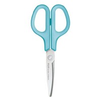 Olló, általános, balkezes, 17,5 cm, PLUS "Fitcut Curve", világoskék