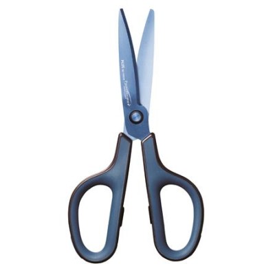 Olló, általános, 17,5 cm, PLUS "Fitcut Curve Premium", diplomatakék