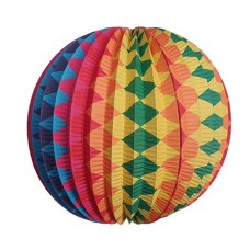 Lampion, kerek, 22cm, színes
