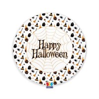 Tányér, papír, 22 cm, "Halloween"