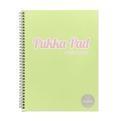 Spirálfüzet, A4, vonalas, 100 lap, PUKKA PAD "Pastel Jotta Pad", vegyes szín