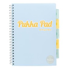 Spirálfüzet, A4, vonalas, 100 lap, PUKKA PAD "Pastel project book", vegyes szín