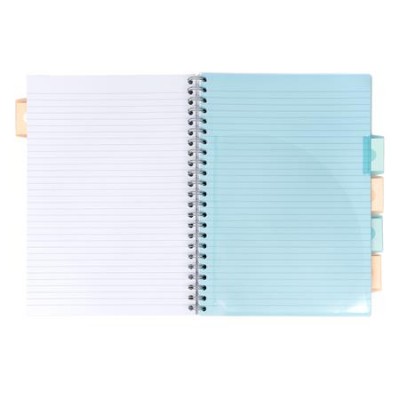 Spirálfüzet, A4, vonalas, 100 lap, PUKKA PAD "Pastel project book", vegyes szín