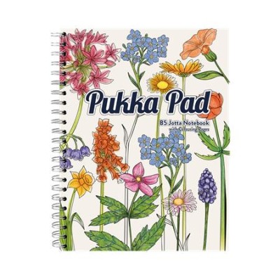 Spirálfüzet, B5, vonalas, színezővel, 100 lap, PUKKA PAD "Jotta Notebook", vegyes szín