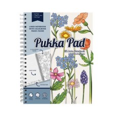 Spirálfüzet, B5, vonalas, színezővel, 100 lap, PUKKA PAD "Jotta Notebook", vegyes szín