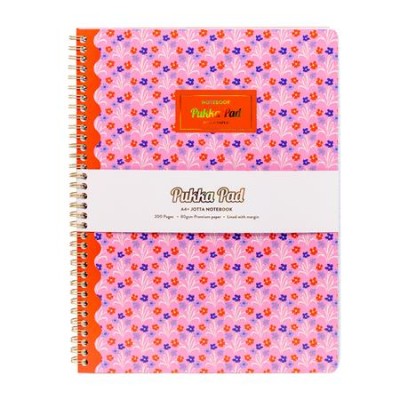 Spirálfüzet, A4+, vonalas, 100 lap, PUKKA PAD "Floral Jotta Notebook", vegyes minta
