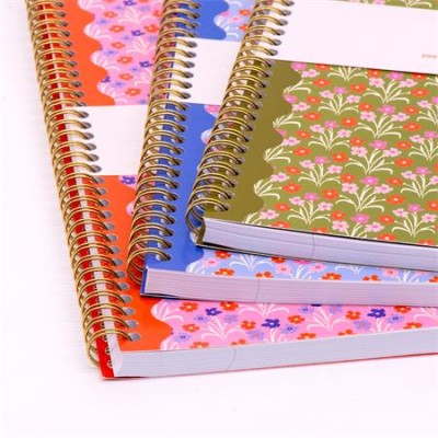 Spirálfüzet, A4+, vonalas, 100 lap, PUKKA PAD "Floral Jotta Notebook", vegyes minta