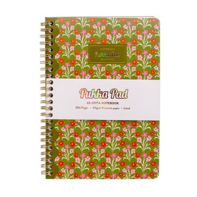 Spirálfüzet, A5, vonalas, 100 lap, PUKKA PAD "Floral Jotta Notebook", vegyes minta Spirálfüzet, A5, vonalas, 100 lap, PUKKA PAD "Floral Jotta Notebook", vegyes minta