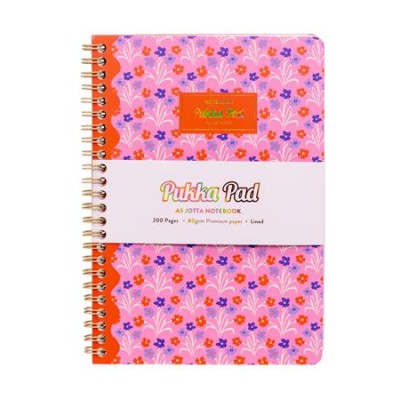 Spirálfüzet, A5, vonalas, 100 lap, PUKKA PAD "Floral Jotta Notebook", vegyes minta Spirálfüzet, A5, vonalas, 100 lap, PUKKA PAD "Floral Jotta Notebook", vegyes minta