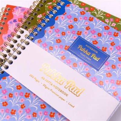 Spirálfüzet, A5, vonalas, 100 lap, PUKKA PAD "Floral Jotta Notebook", vegyes minta Spirálfüzet, A5, vonalas, 100 lap, PUKKA PAD "Floral Jotta Notebook", vegyes minta