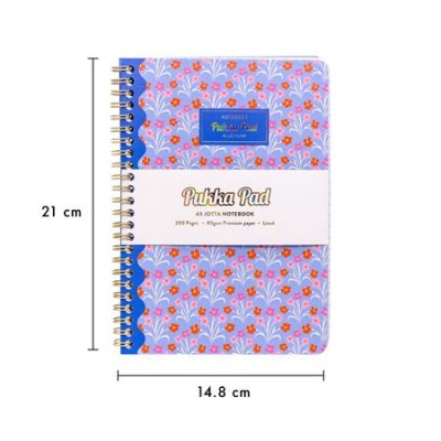 Spirálfüzet, A5, vonalas, 100 lap, PUKKA PAD "Floral Jotta Notebook", vegyes minta Spirálfüzet, A5, vonalas, 100 lap, PUKKA PAD "Floral Jotta Notebook", vegyes minta