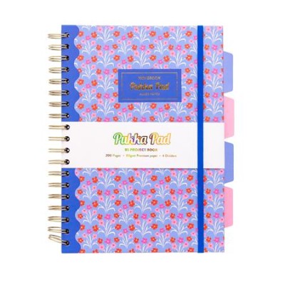 Spirálfüzet, B5, vonalas, 100 lap, PUKKA PAD "Floral Project Book", vegyes minta Spirálfüzet, B5, vonalas, 100 lap, PUKKA PAD "Floral Project Book", vegyes minta